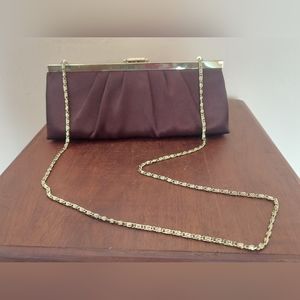Brown clutch bag